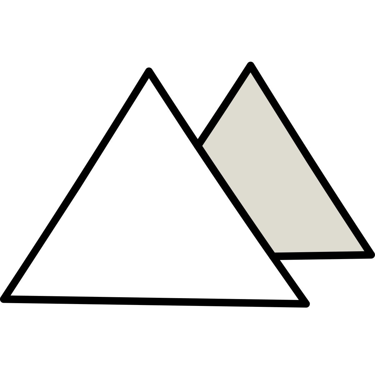 claude hand drawn style 金字塔 icon