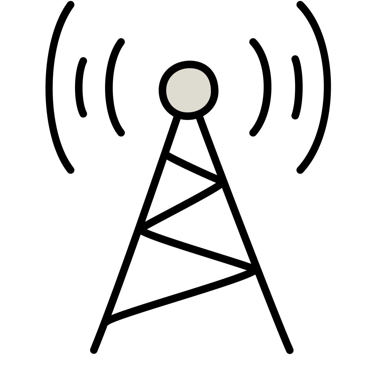 claude hand drawn style tour de radio icon