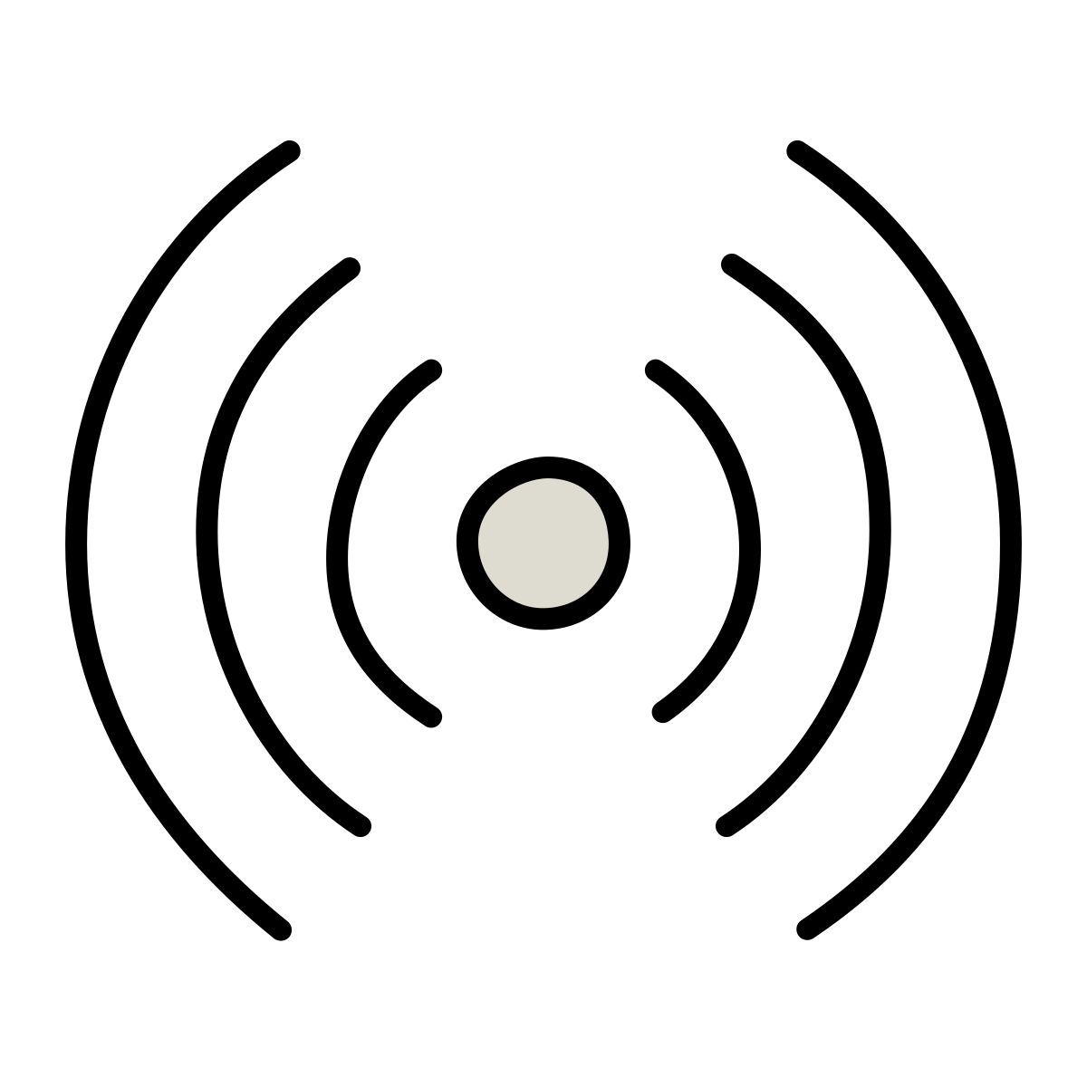 claude hand drawn style radiowellen icon