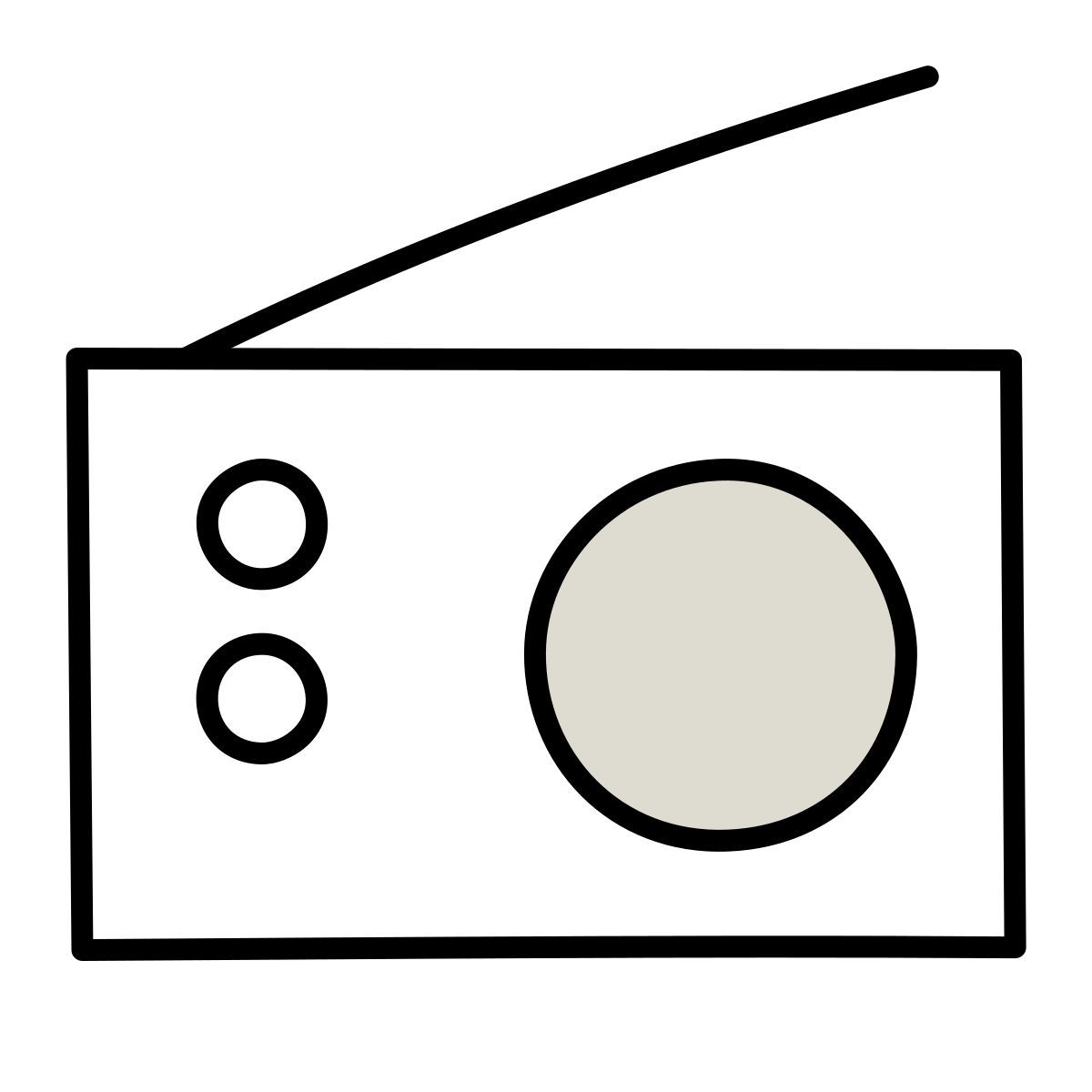icona radio claude hand drawn stile