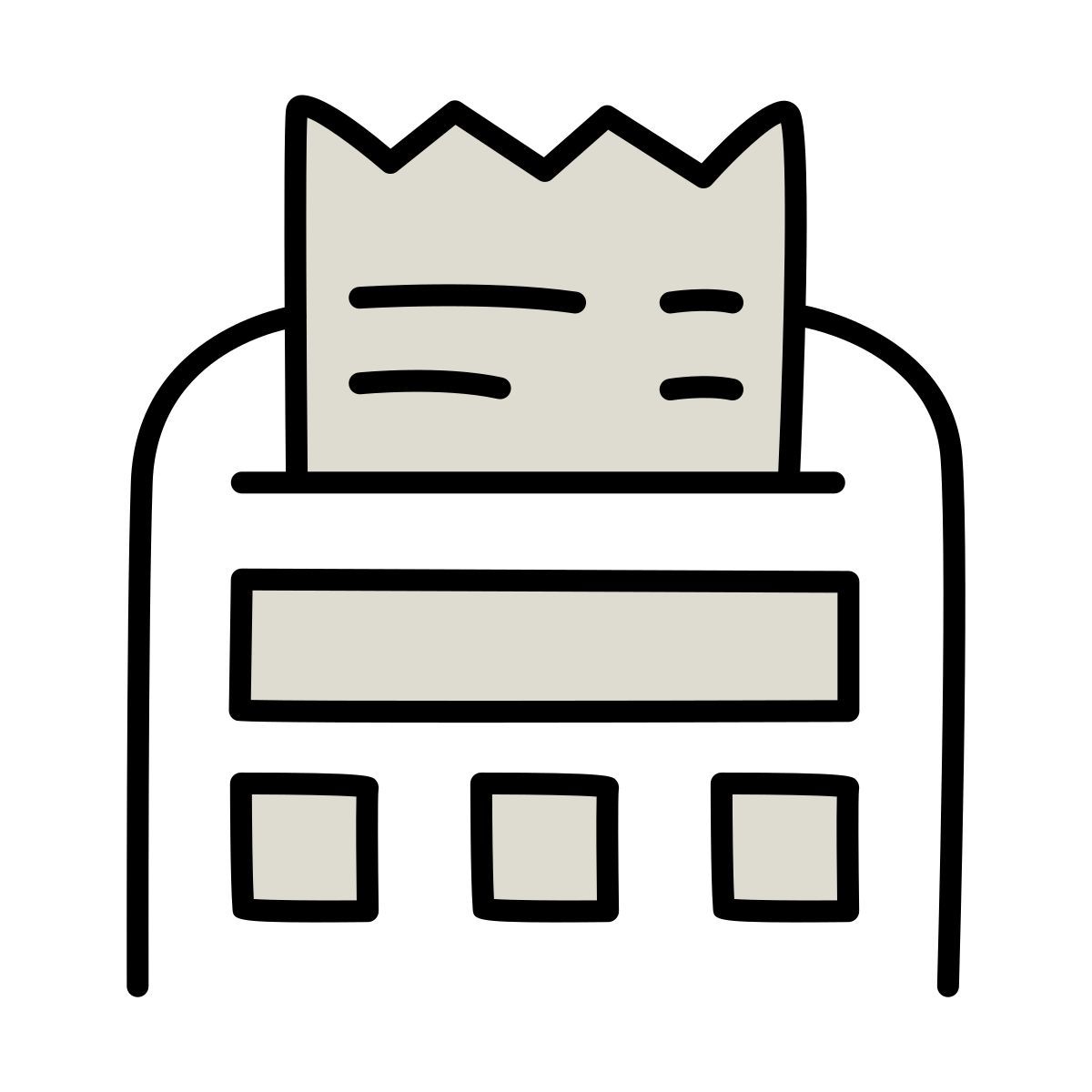 claude hand drawn style le reçu icon