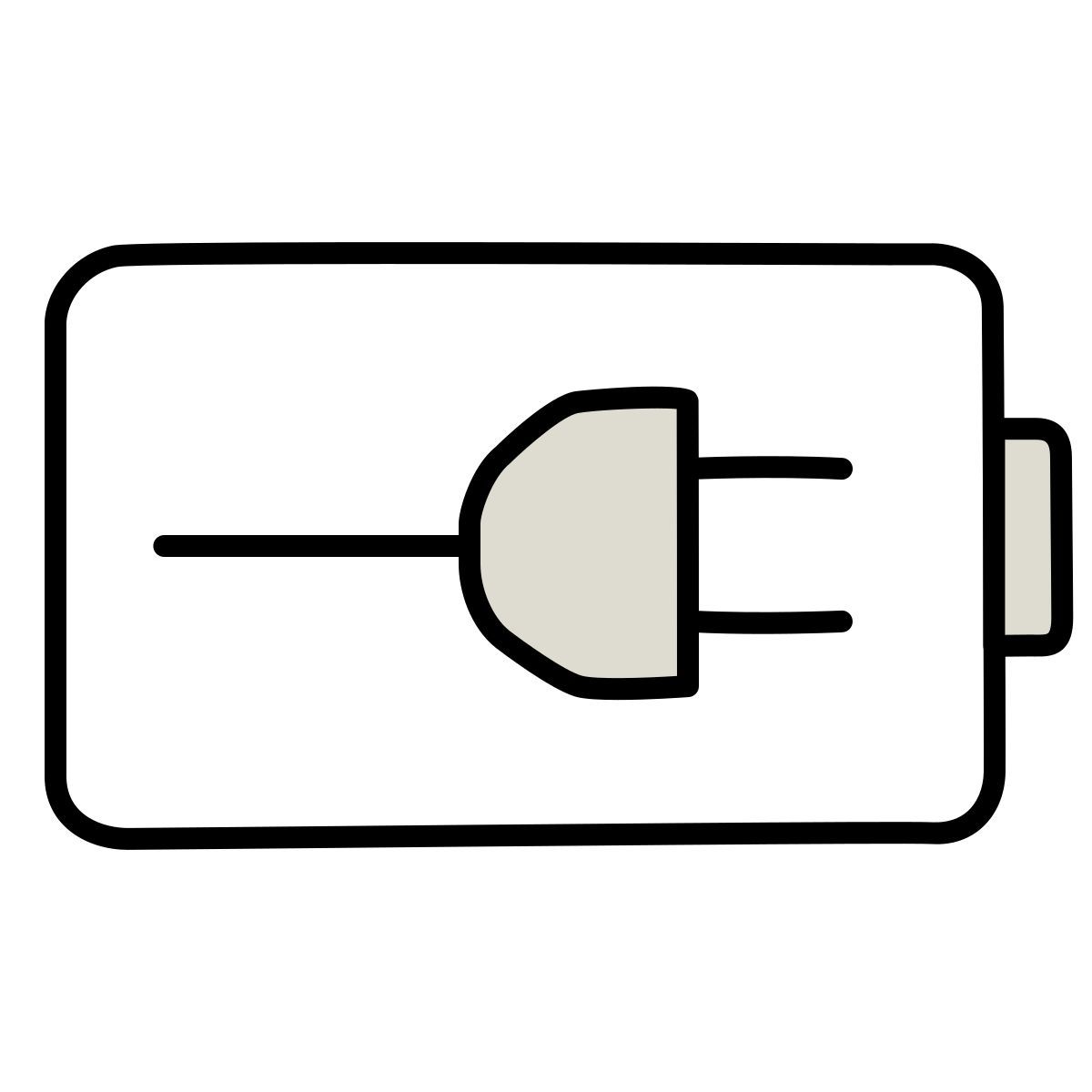 icon bateria recarregada claude hand drawn estilo