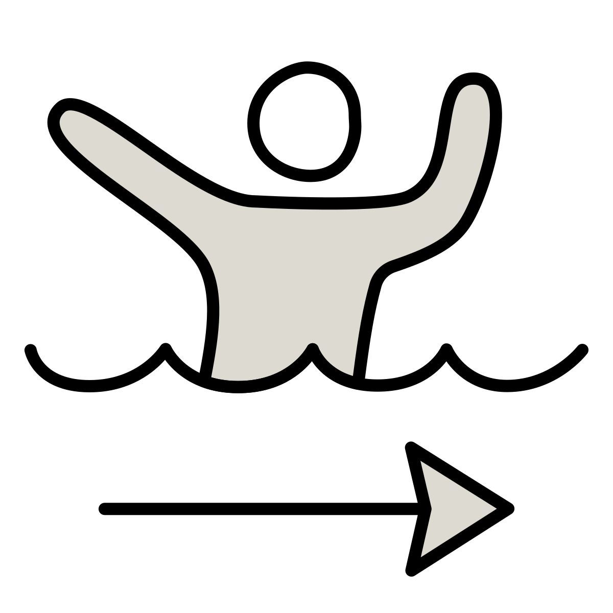 icono corriente de resaca claude hand drawn estilo