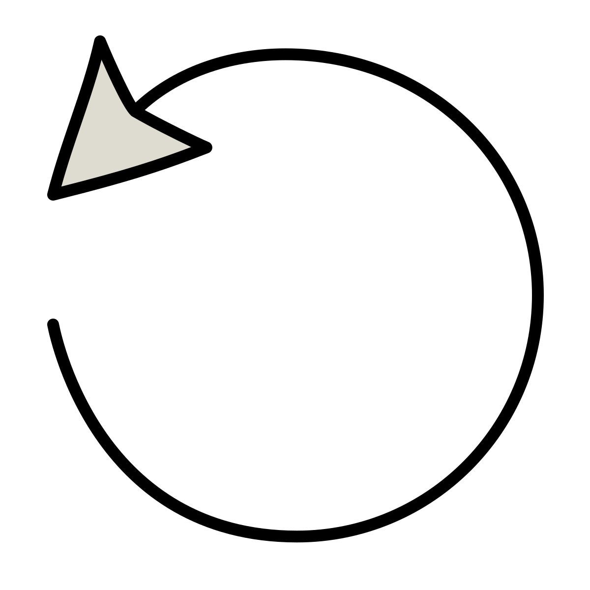 claude hand drawn style 回転 icon