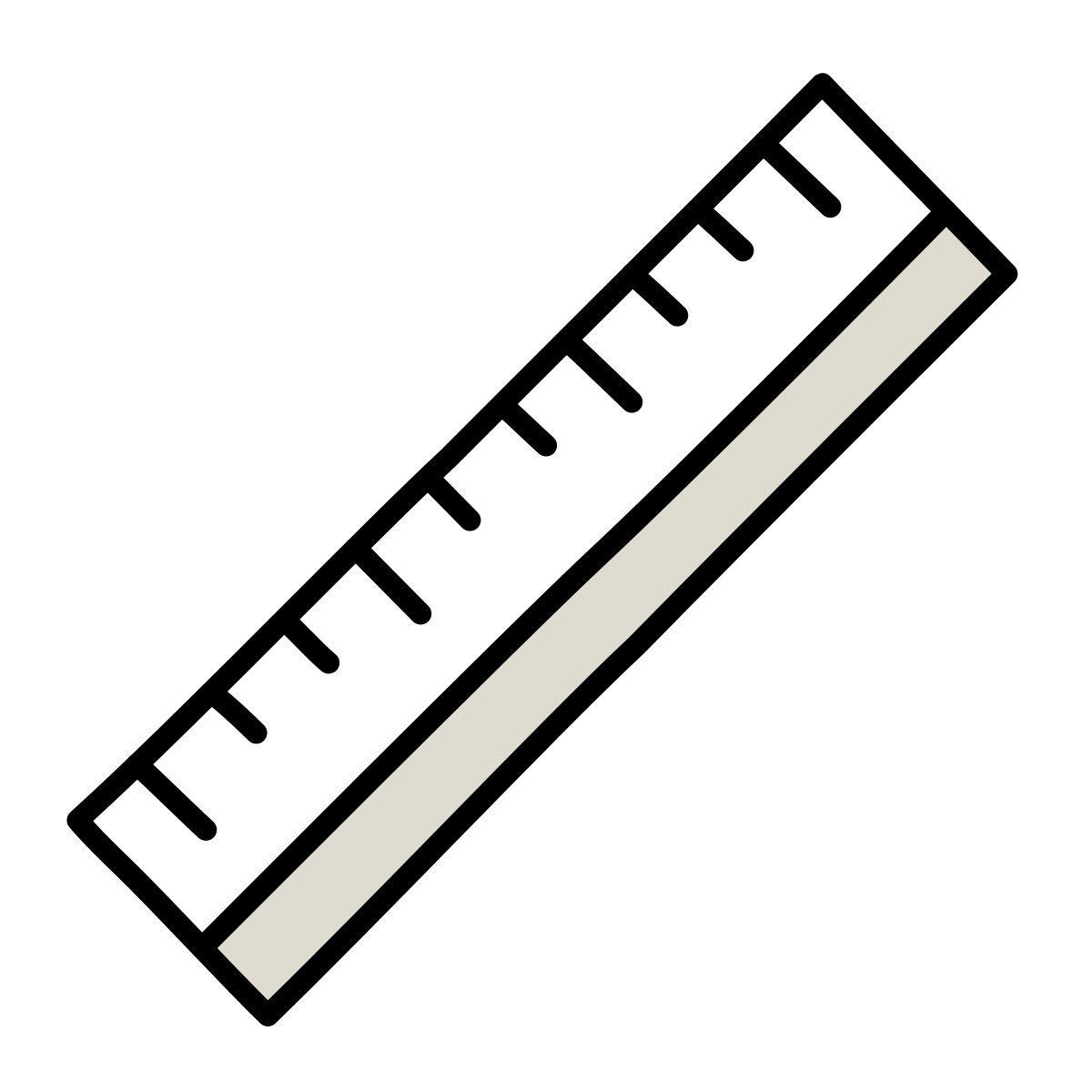 claude hand drawn style righello icon