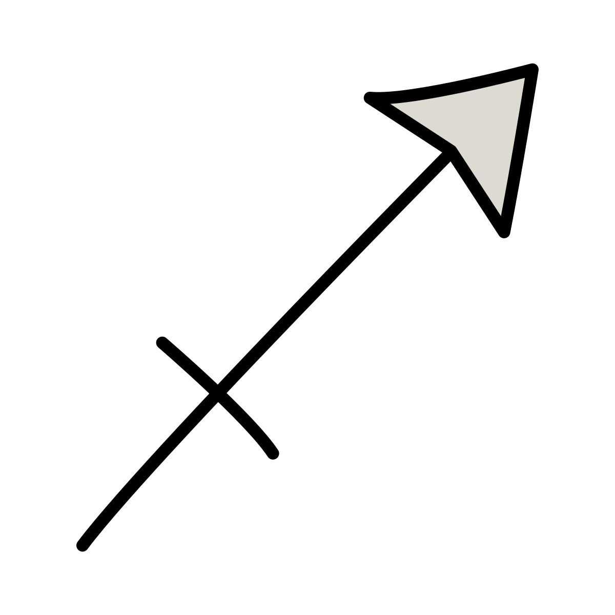 claude hand drawn style sagittaire icon