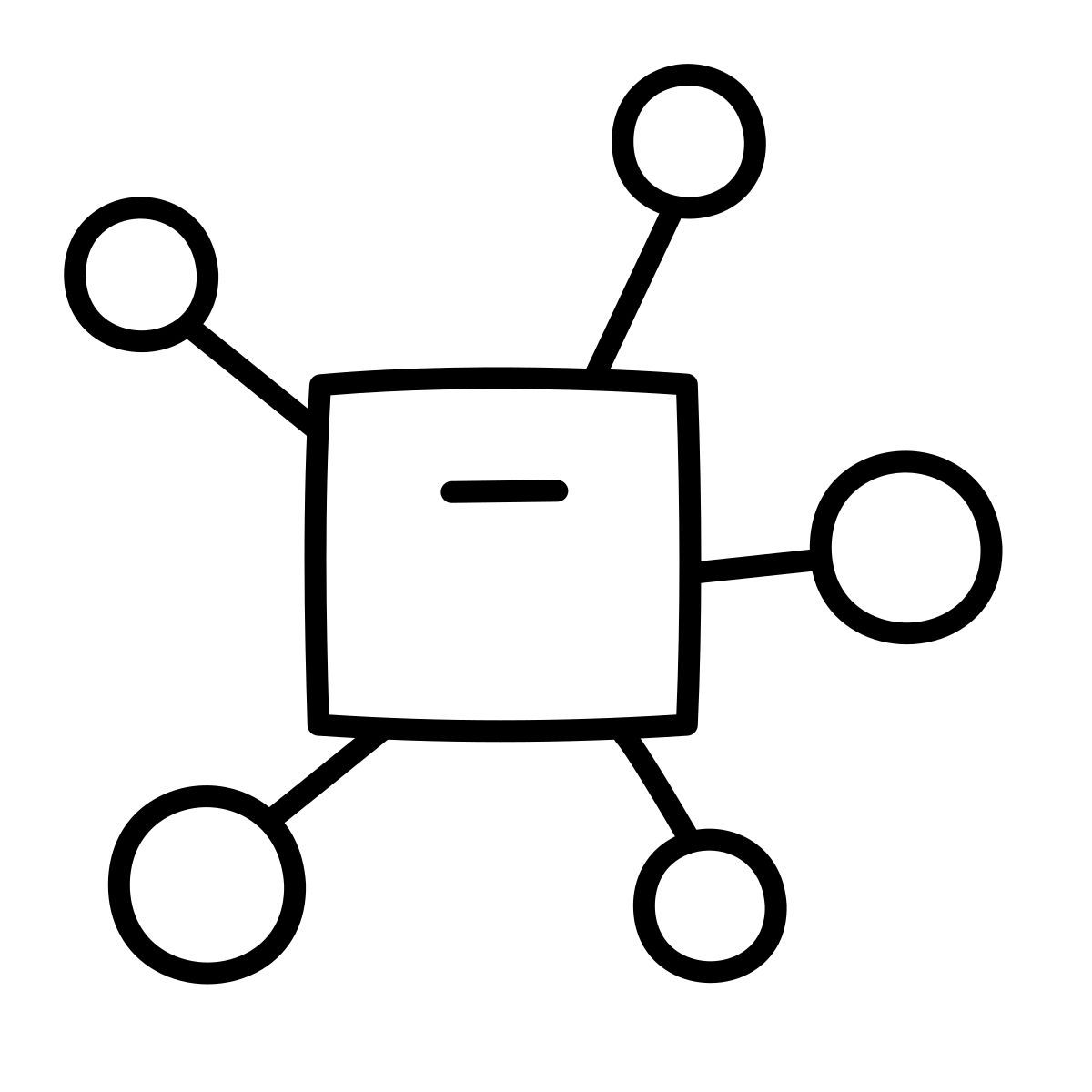 icon canais de distribuição claude hand drawn estilo