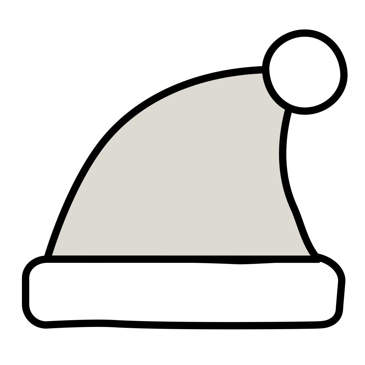 claude hand drawn style santa hat icon