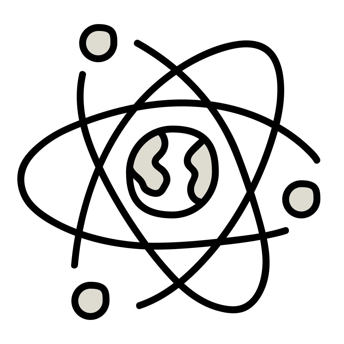 icon satélites claude hand drawn estilo
