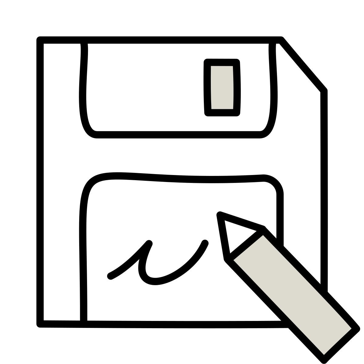 claude hand drawn style save as icon