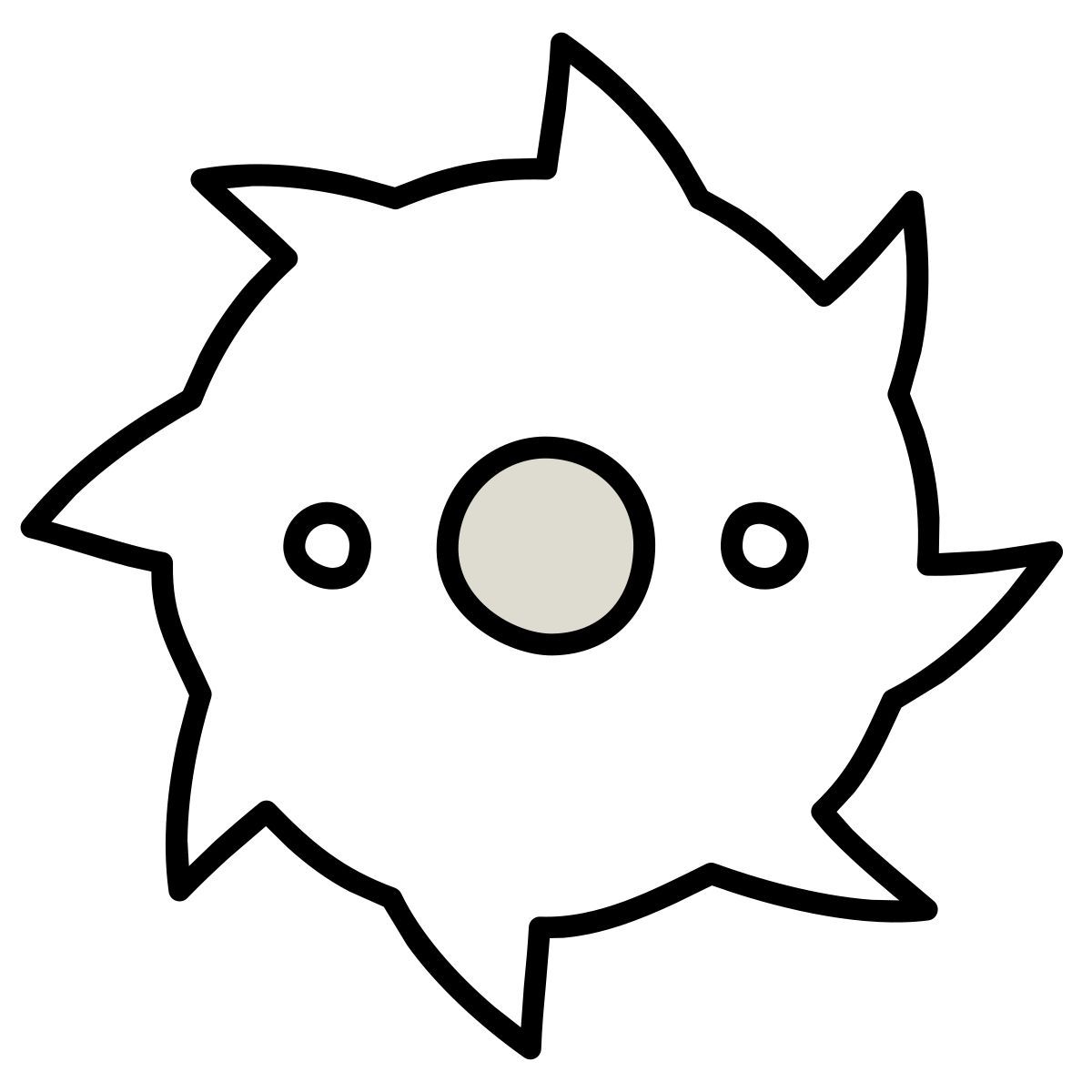 claude hand drawn style のこ刃 icon