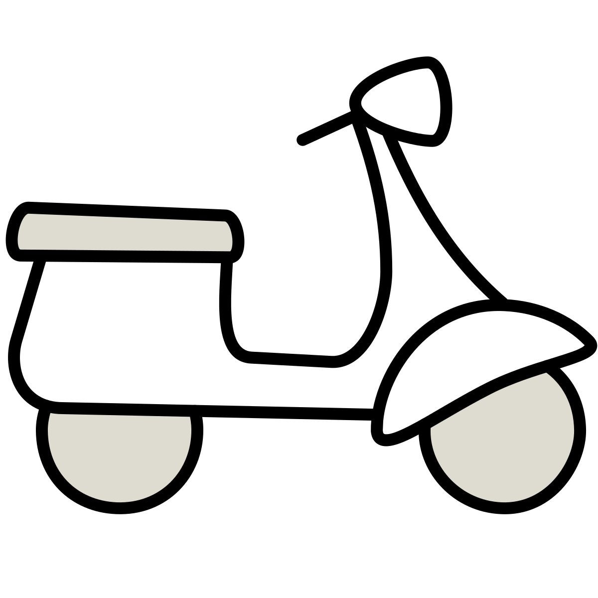 icona scooter claude hand drawn stile