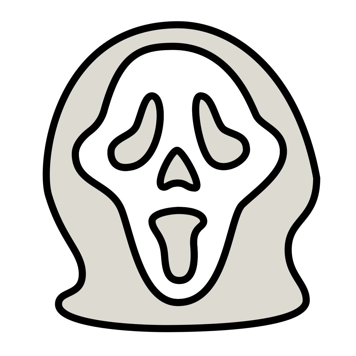 claude hand drawn 스타일 scream 아이콘