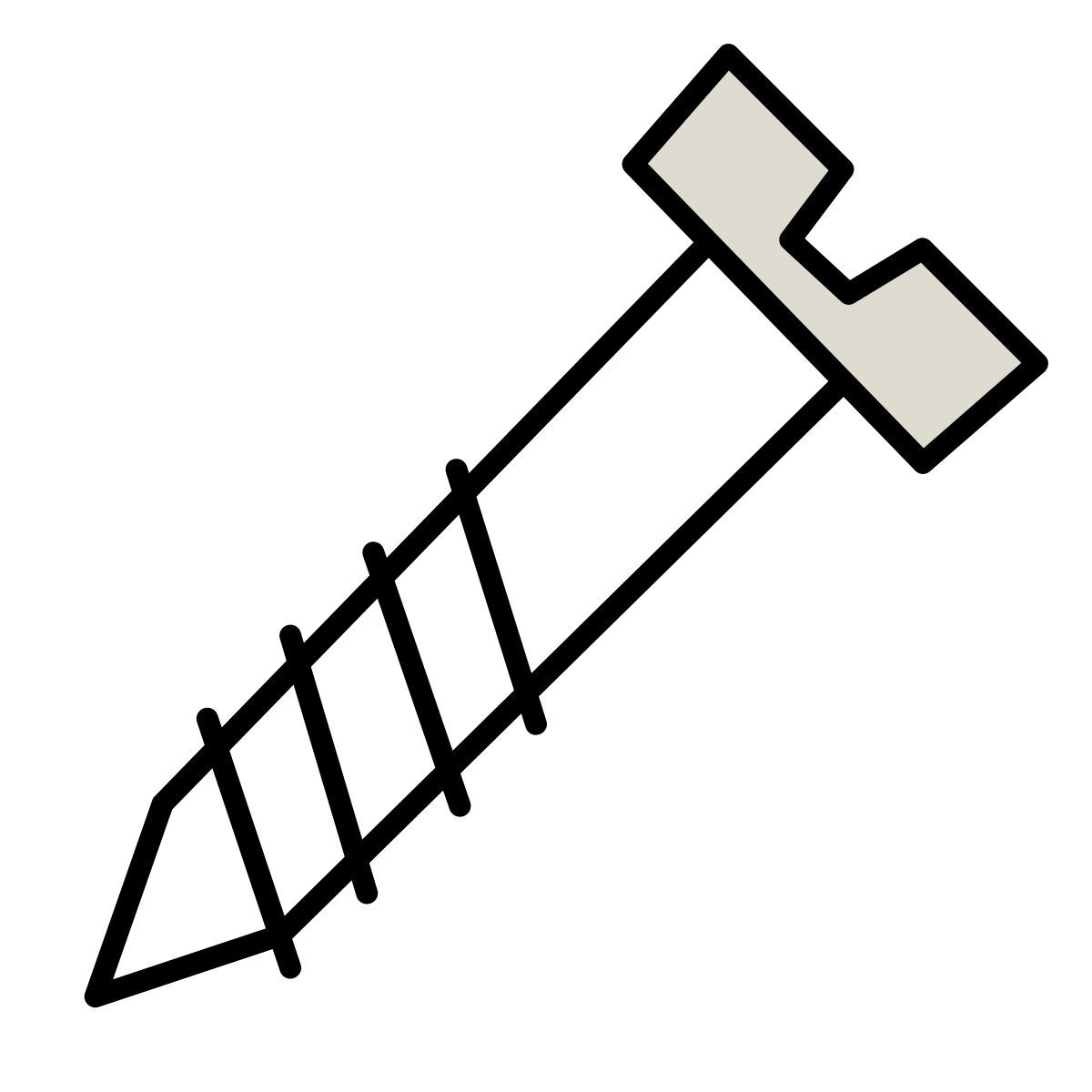 icon parafuso claude hand drawn estilo