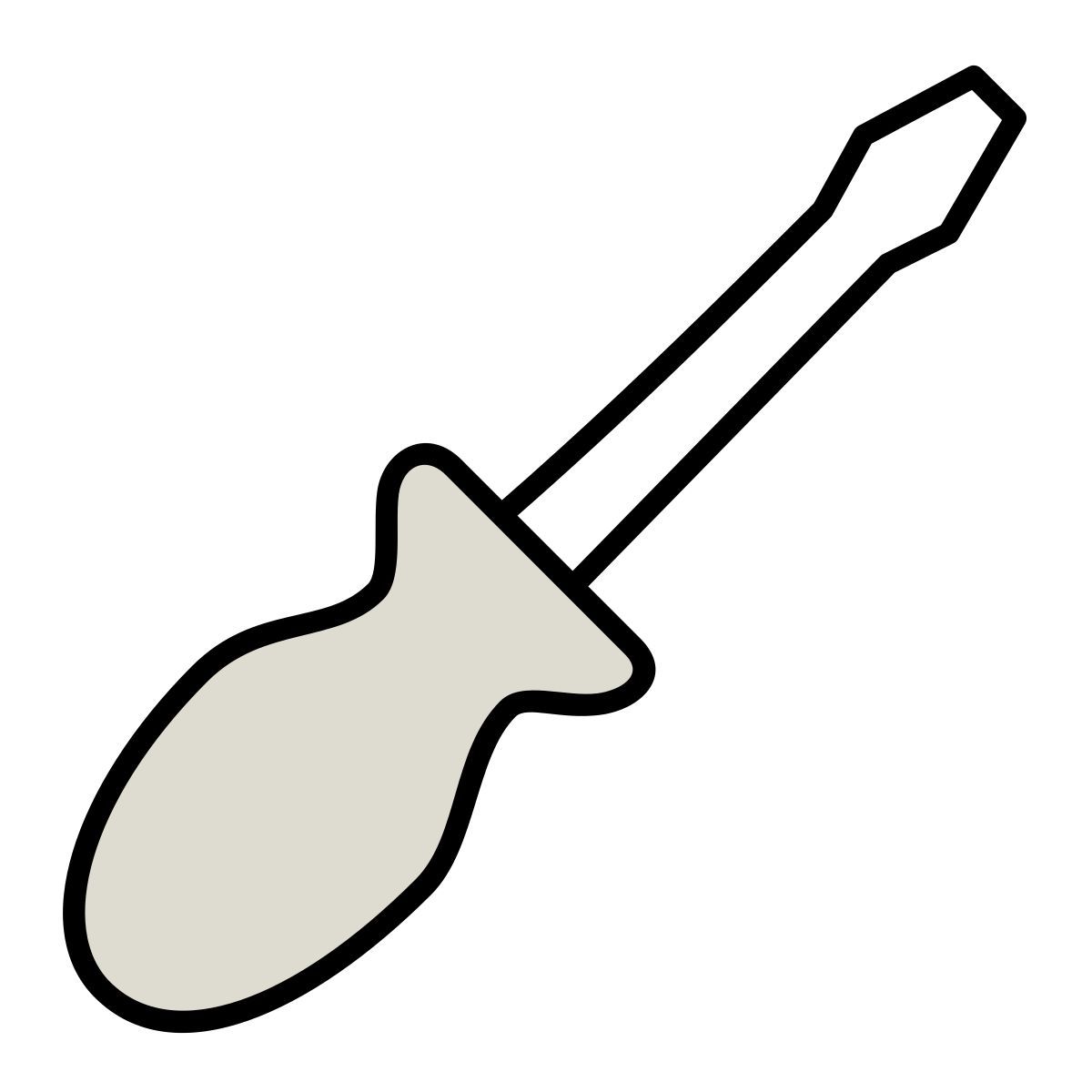 claude hand drawn style cacciavite icon