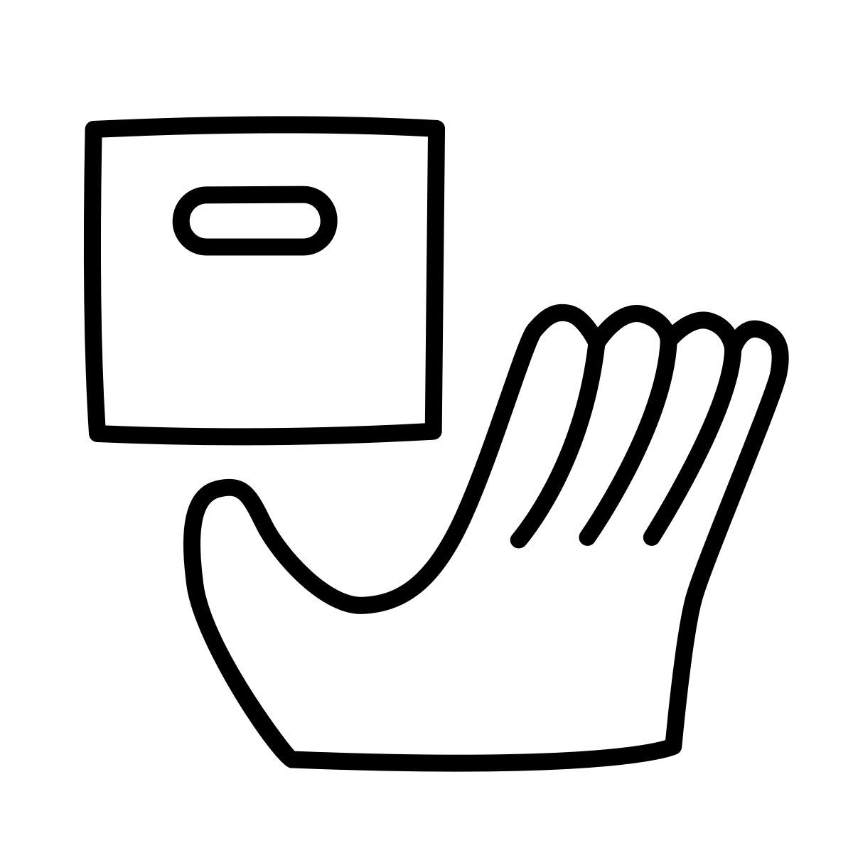 icon vender claude hand drawn estilo