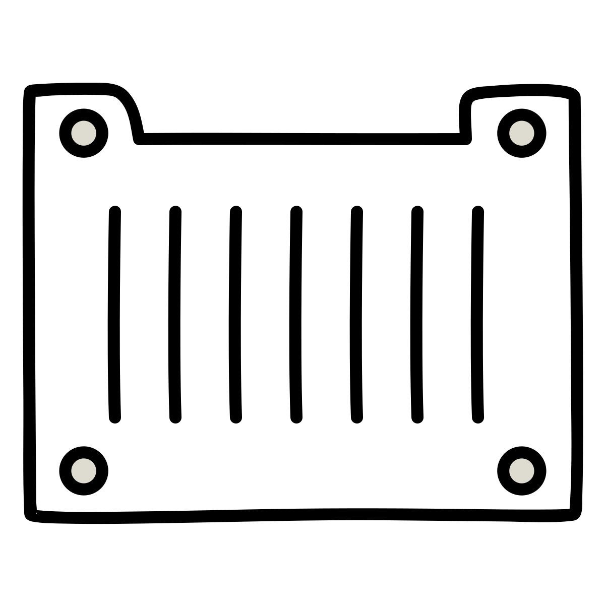 claude hand drawn Stil transportbehälter Icon