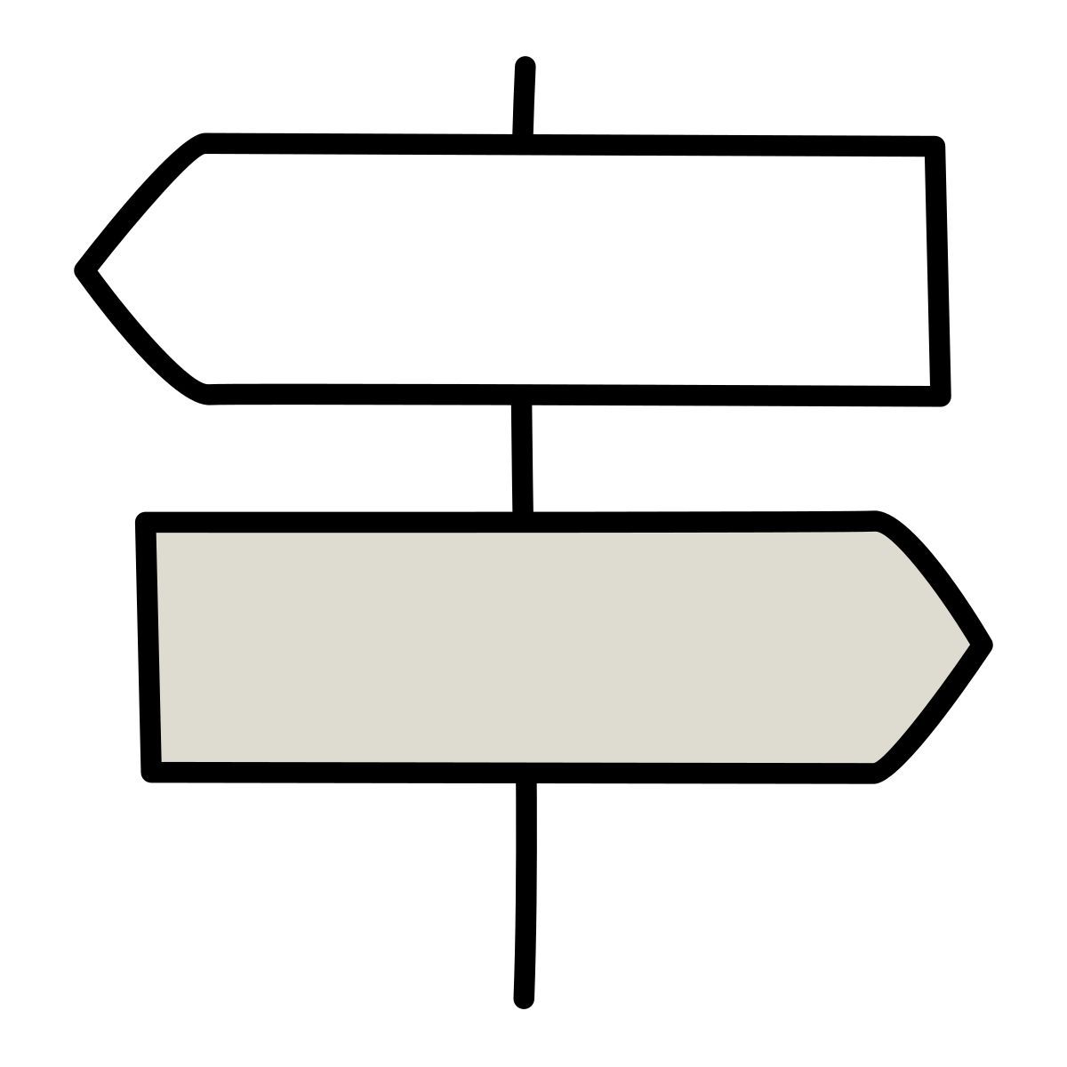 claude hand drawn 风格 路标 图标