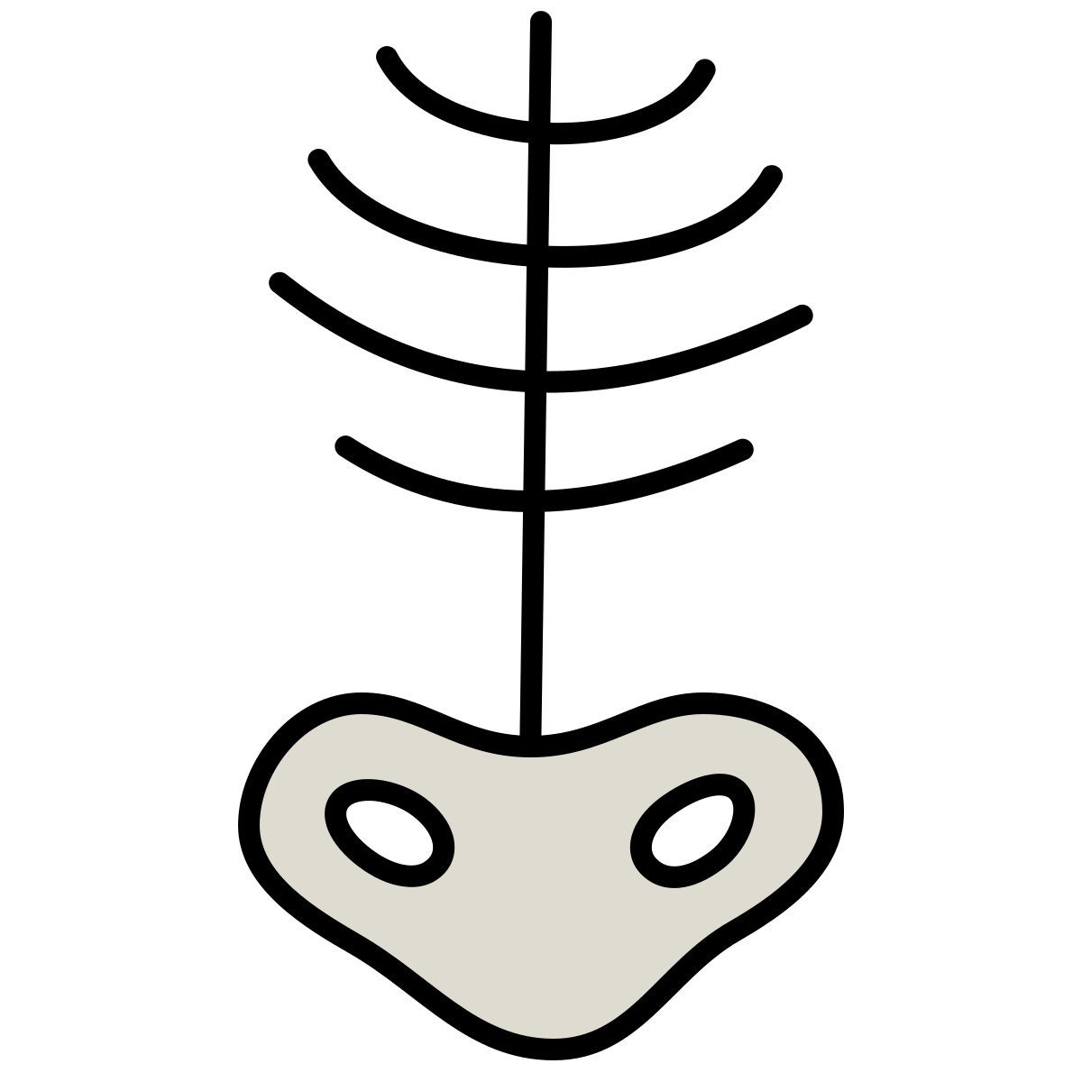 icona scheletro claude hand drawn stile