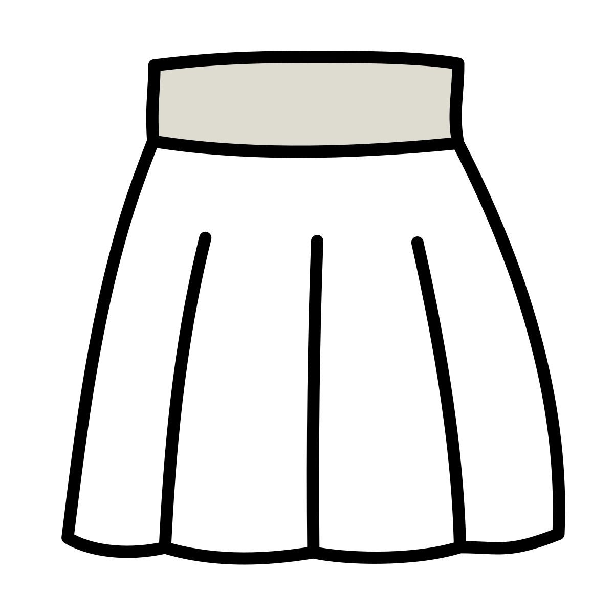 claude hand drawn style skirt icon
