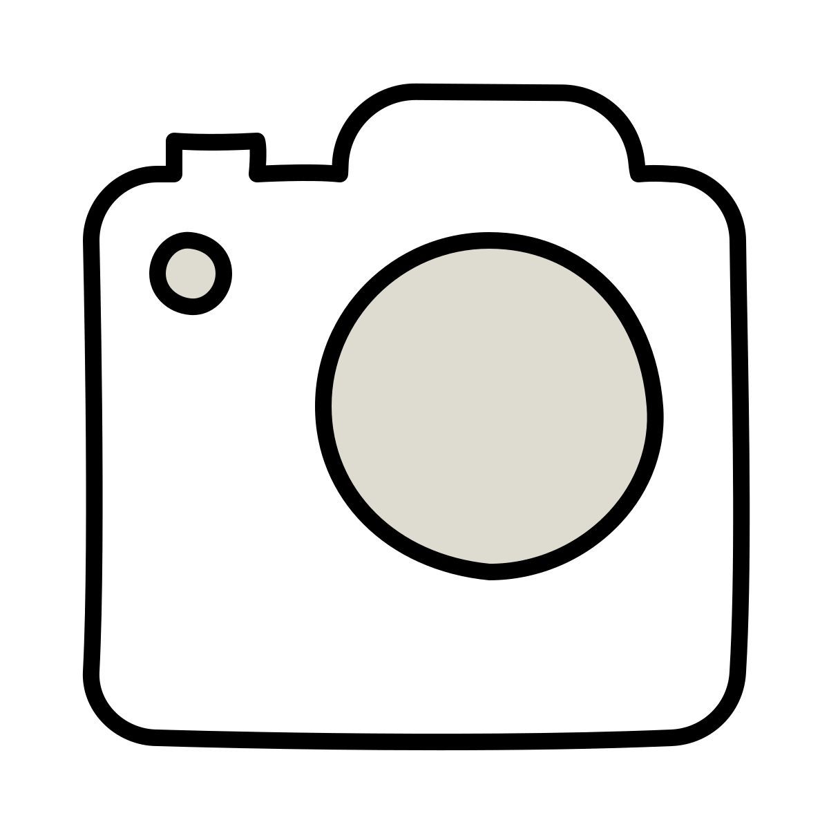icon câmera slr claude hand drawn estilo