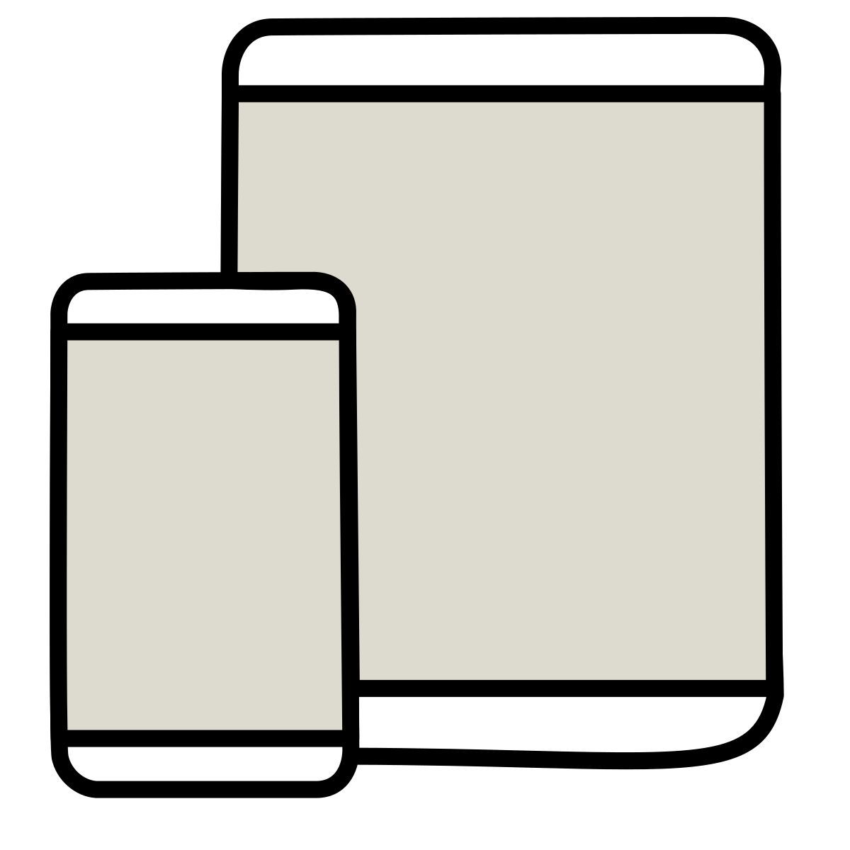 icono smartphone tablet claude hand drawn estilo
