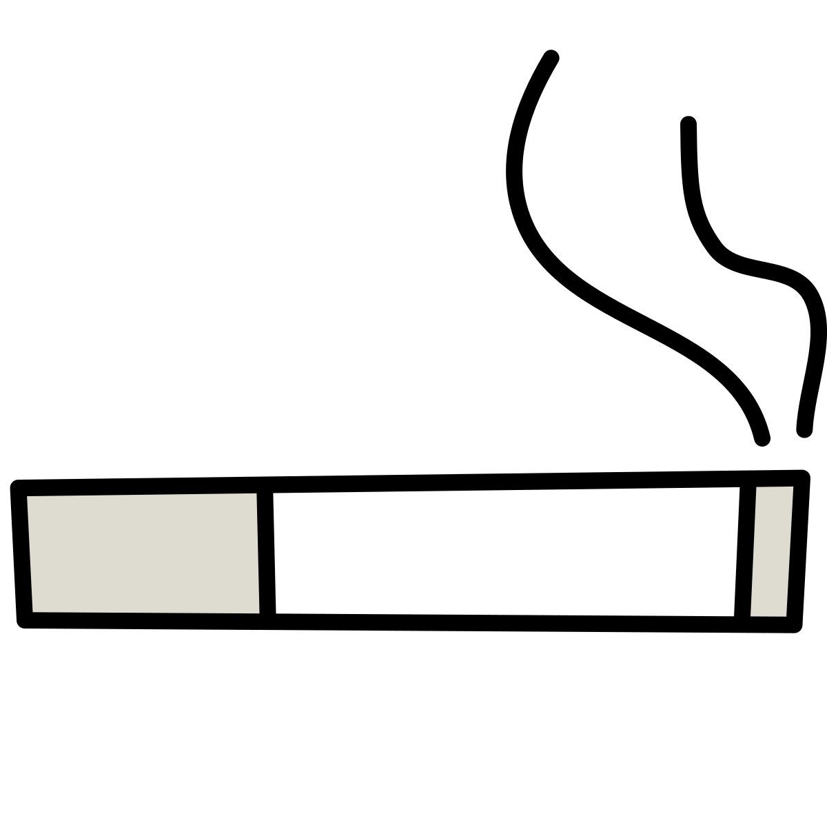 icône fumeur claude hand drawn style
