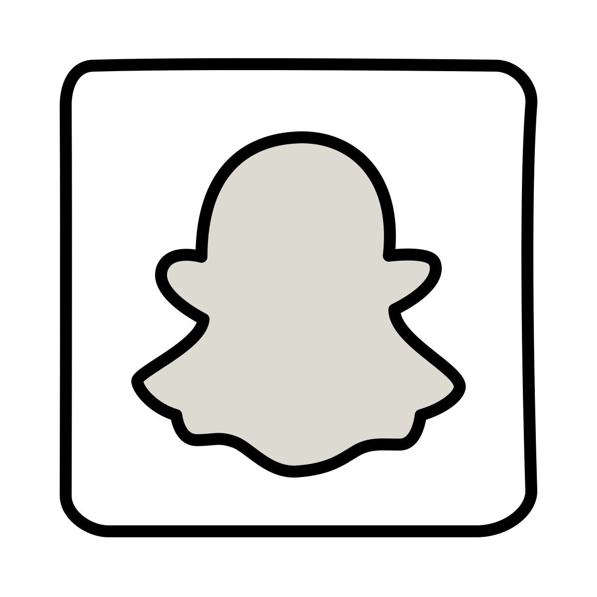 claude hand drawn style snapchat icon