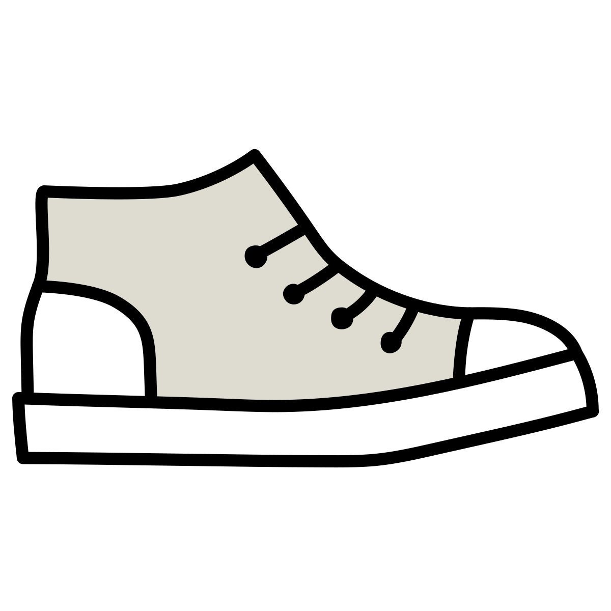 claude hand drawn style sneakers icon