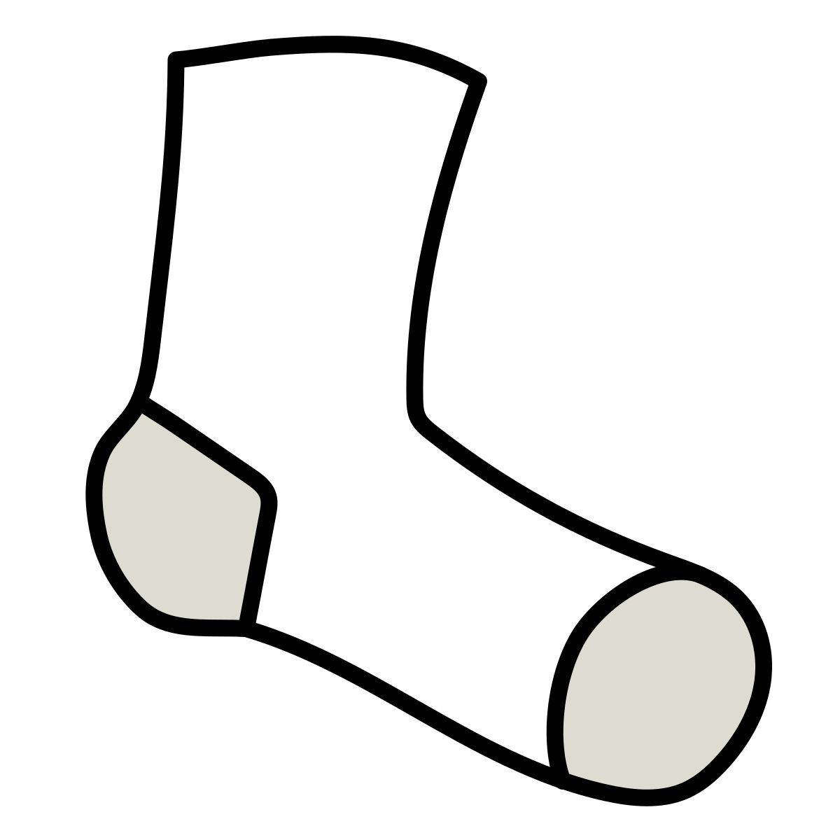 claude hand drawn style socks icon