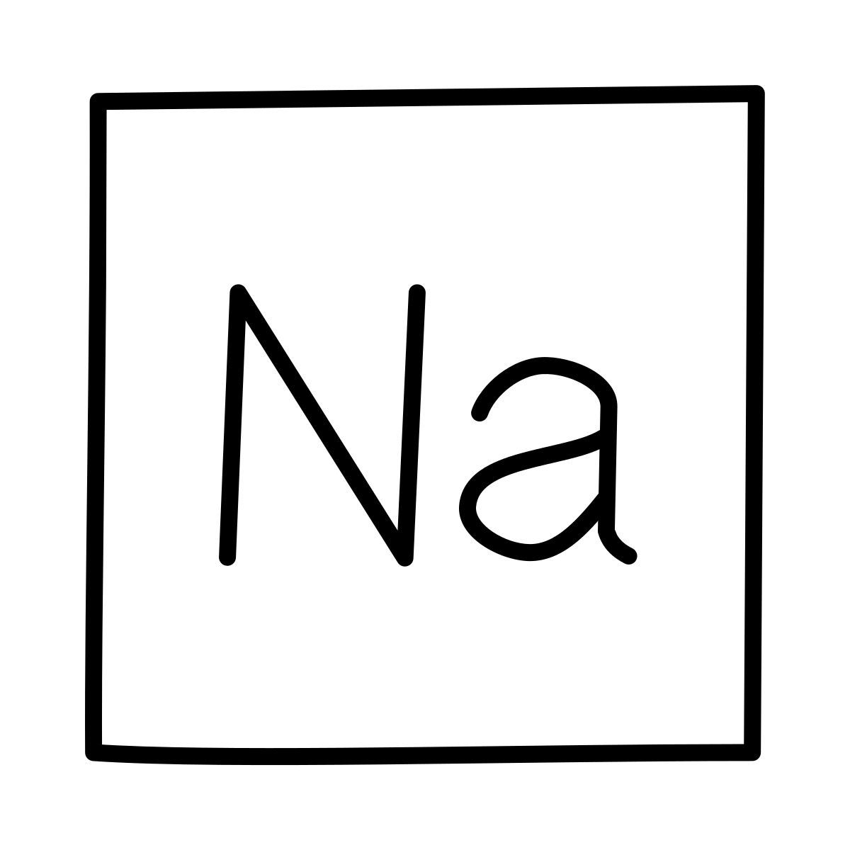 claude hand drawn Stil natrium Icon