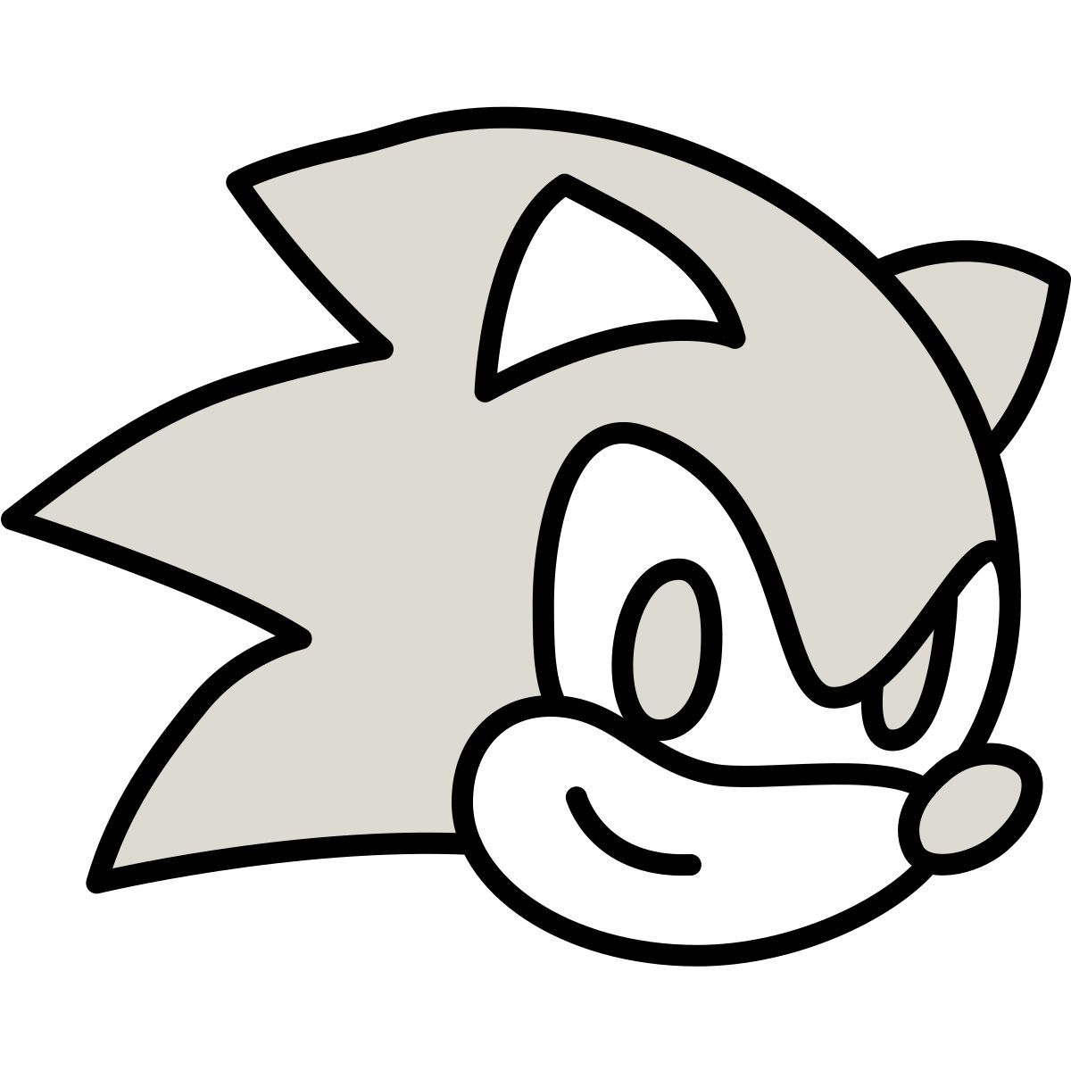 claude hand drawn style 음 hedgehog icon