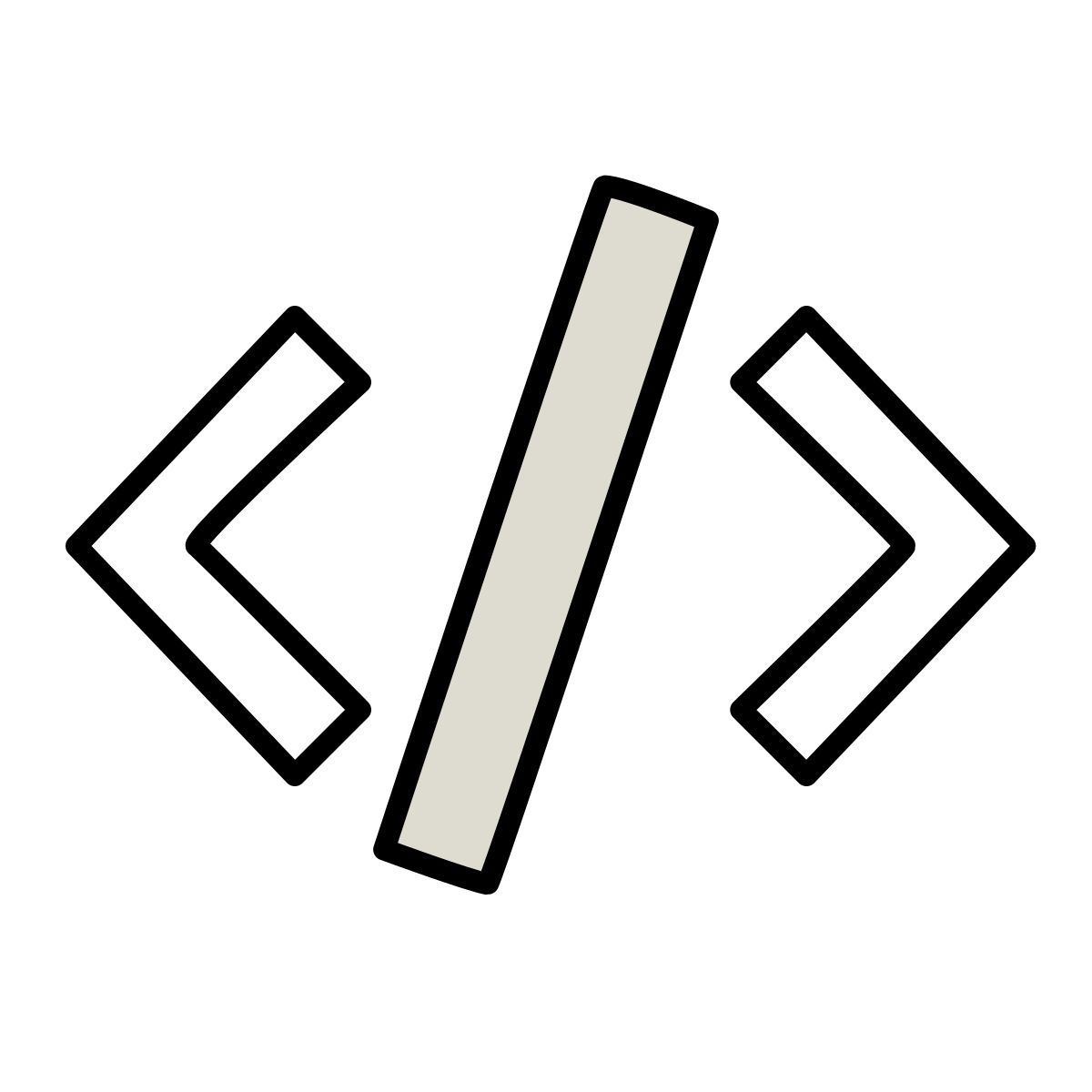 claude hand drawn style source code icon
