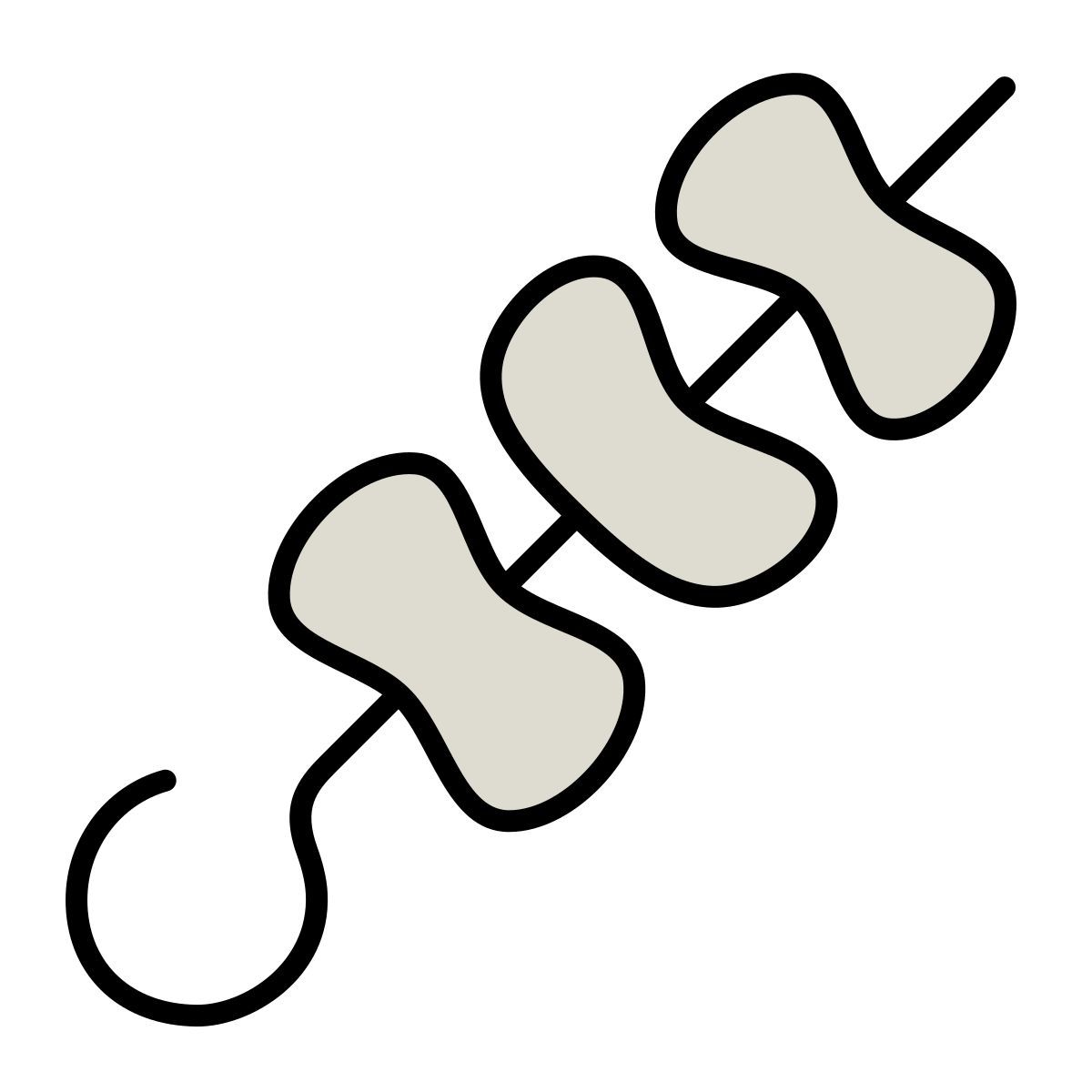 claude hand drawn Stil souvla Icon