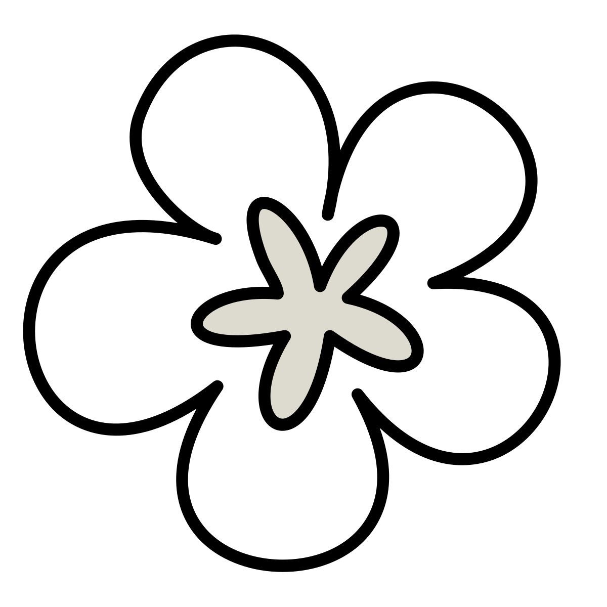 claude hand drawn style fleur de spa icon