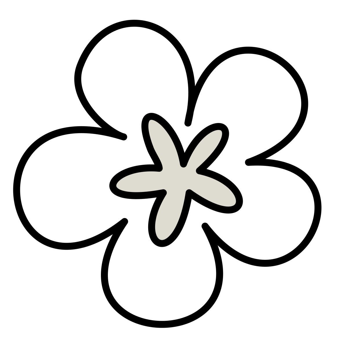 claude hand drawn style fleur de spa icon