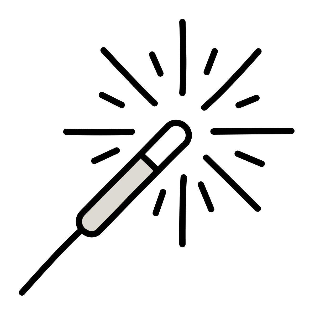 icono bengala claude hand drawn estilo