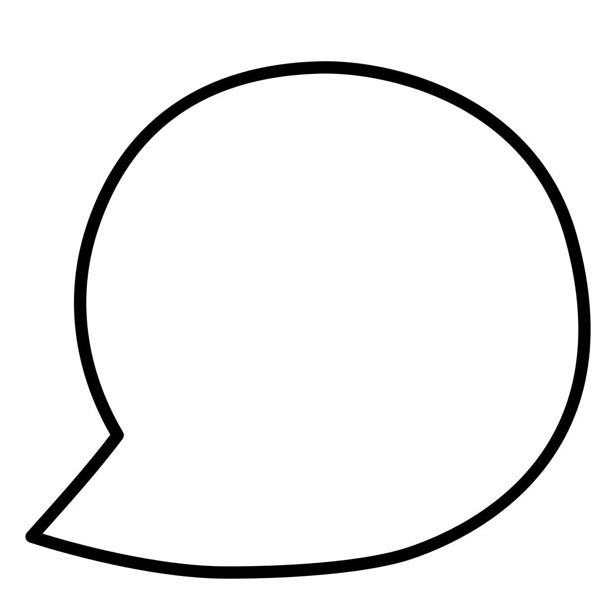 claude hand drawn style speech bubble icon