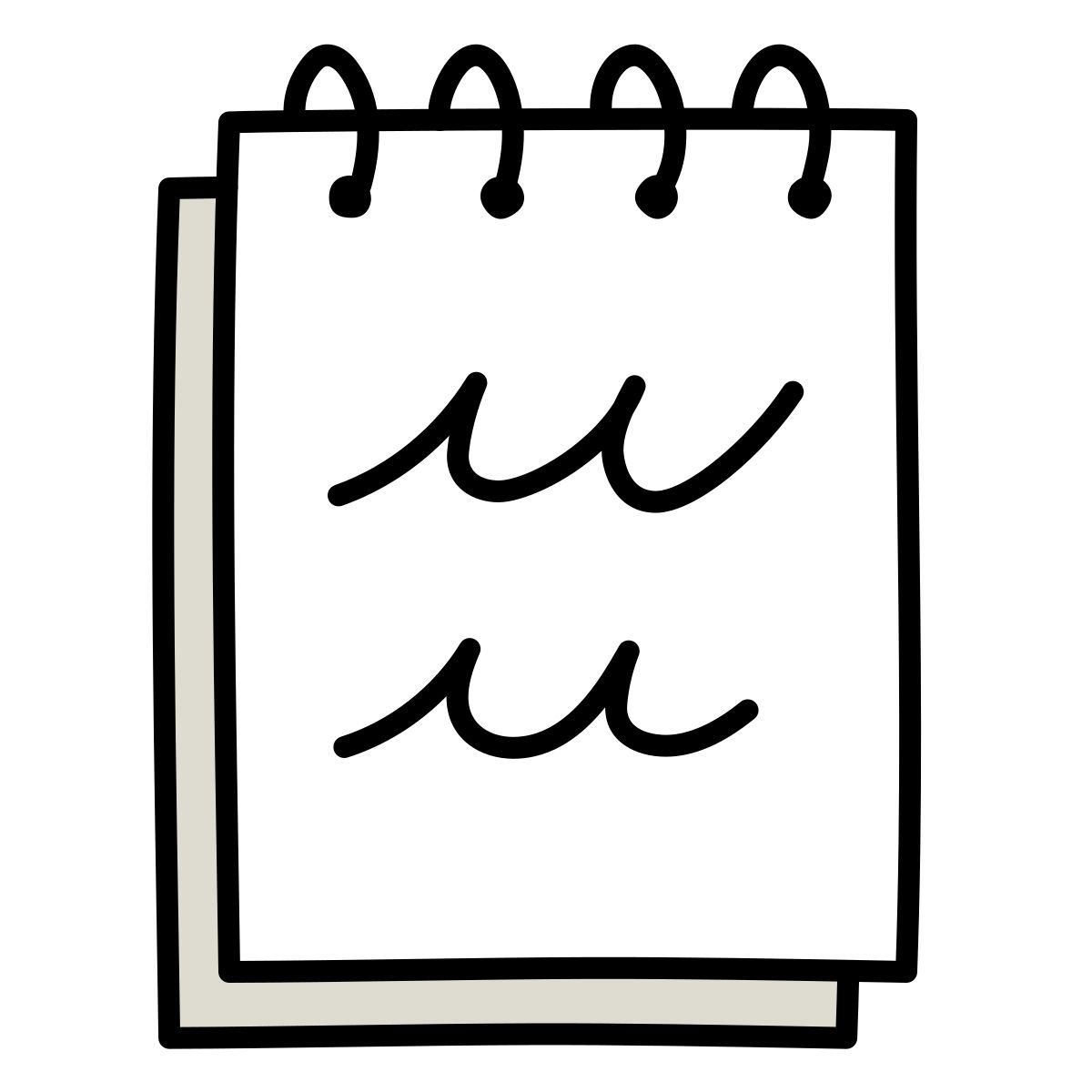claude hand drawn style libretto a spirale legato icon