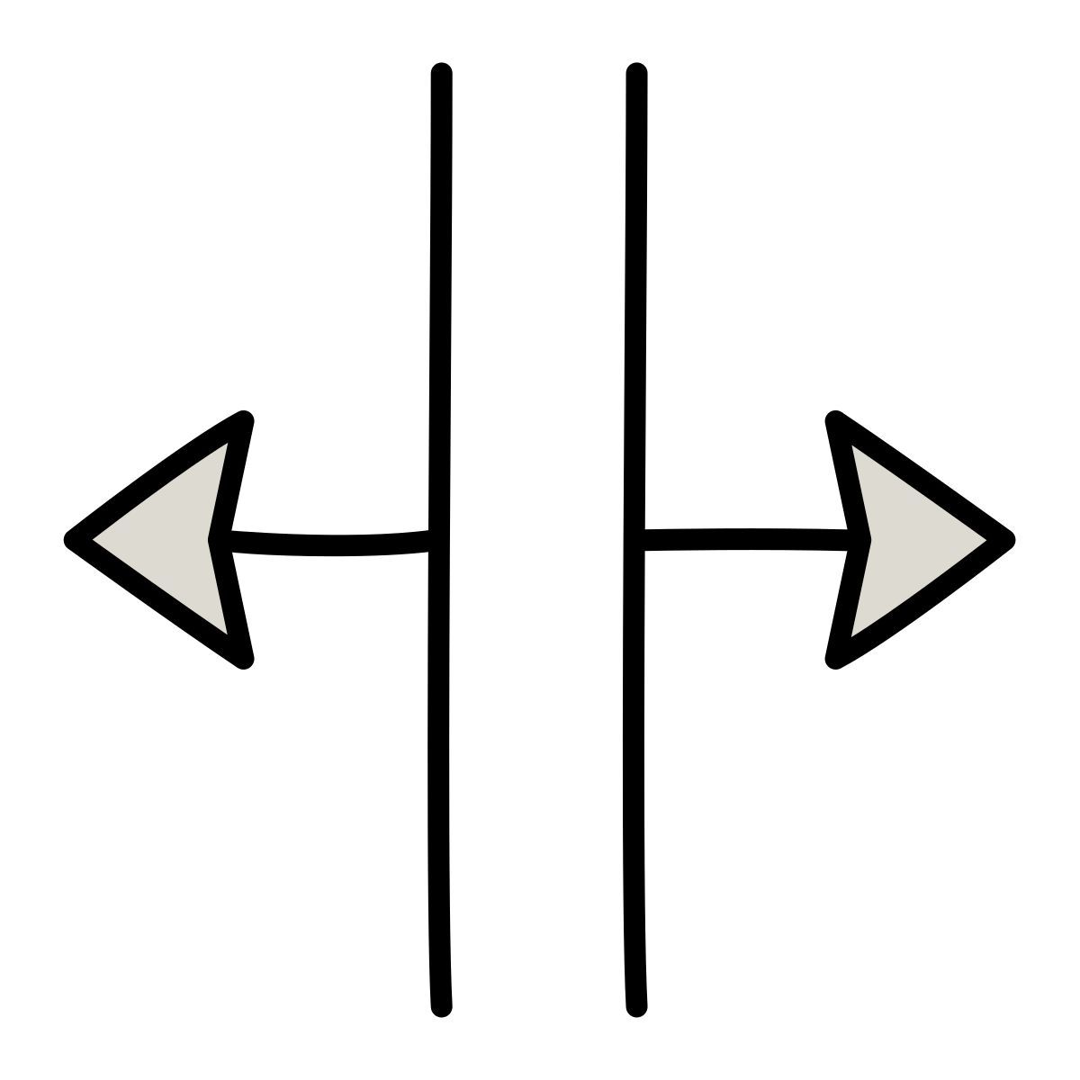 icon dividir horizontal claude hand drawn estilo