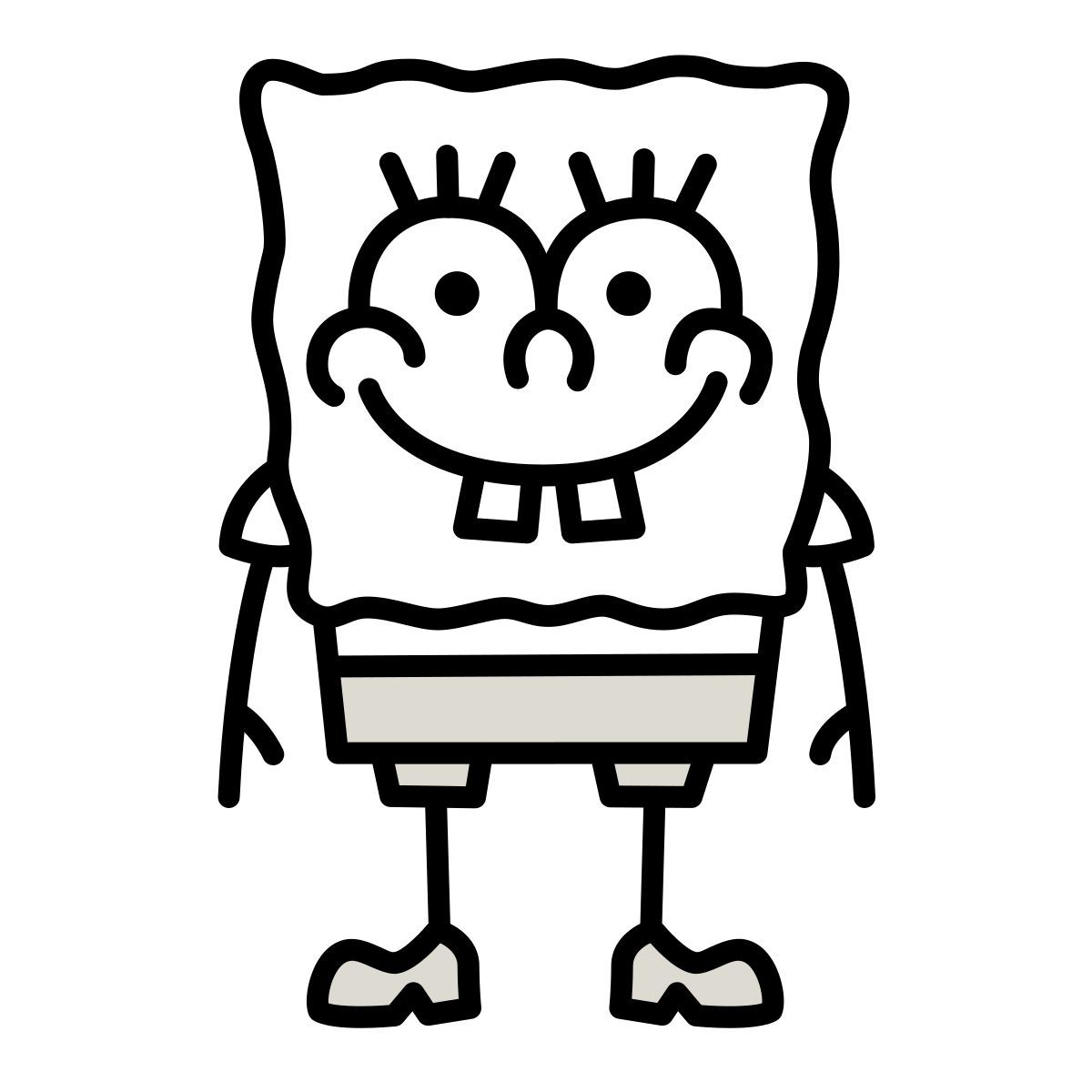 claude hand drawn Stil spongebob schwammkopf Icon
