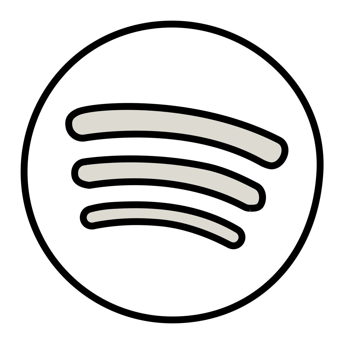 claude hand drawn style spotify icon