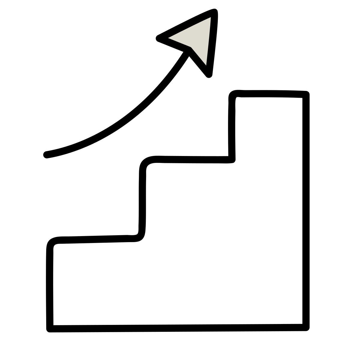 icon escadas acima claude hand drawn estilo