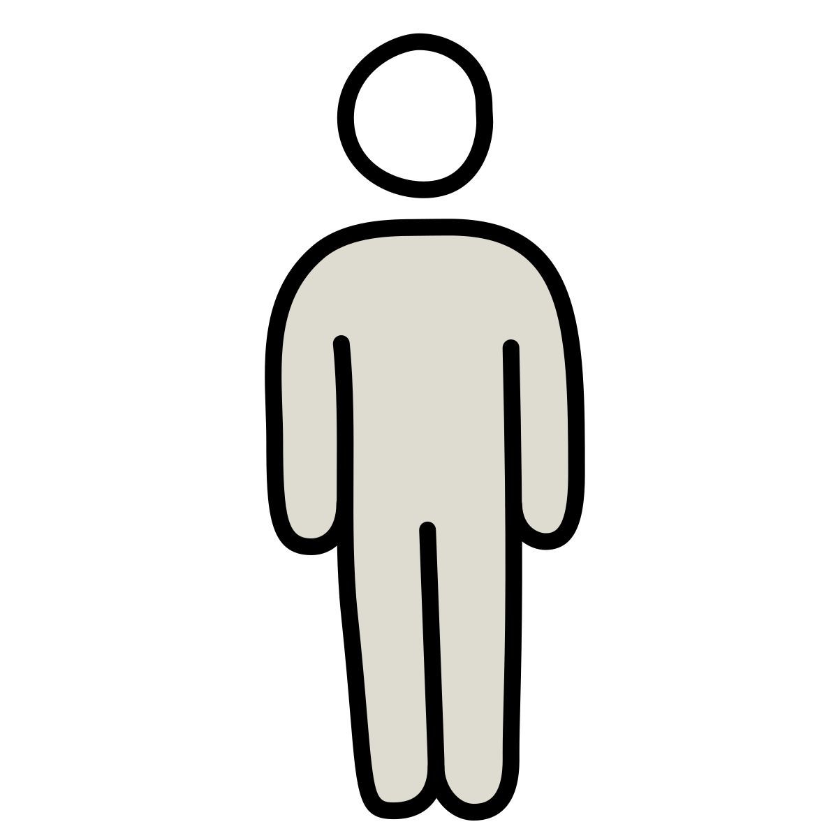 claude hand drawn style 立っている男 icon