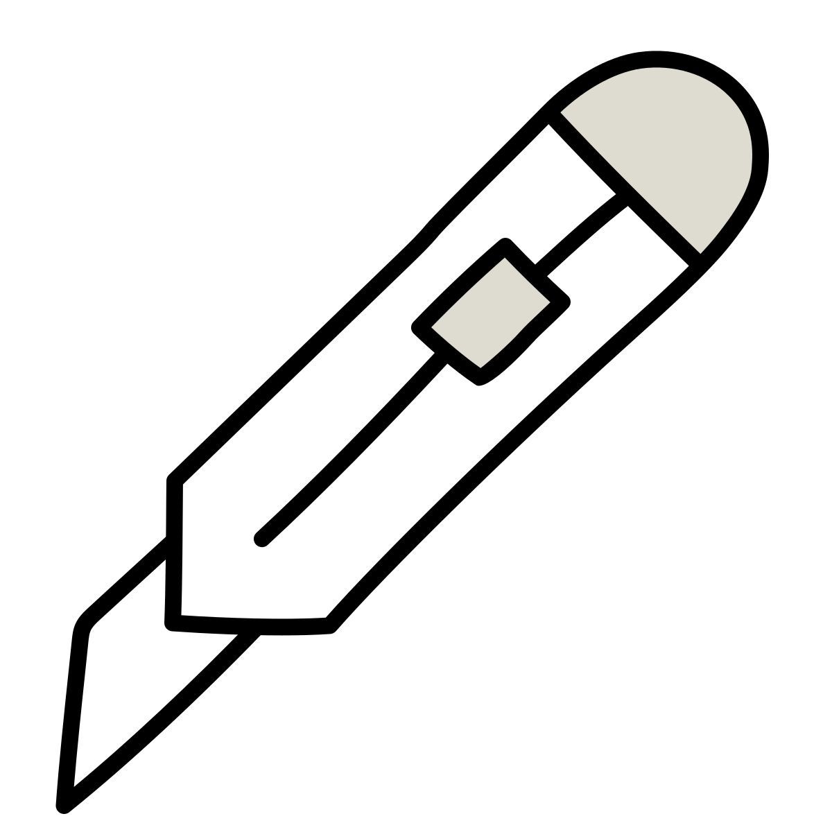 icône cutter claude hand drawn style
