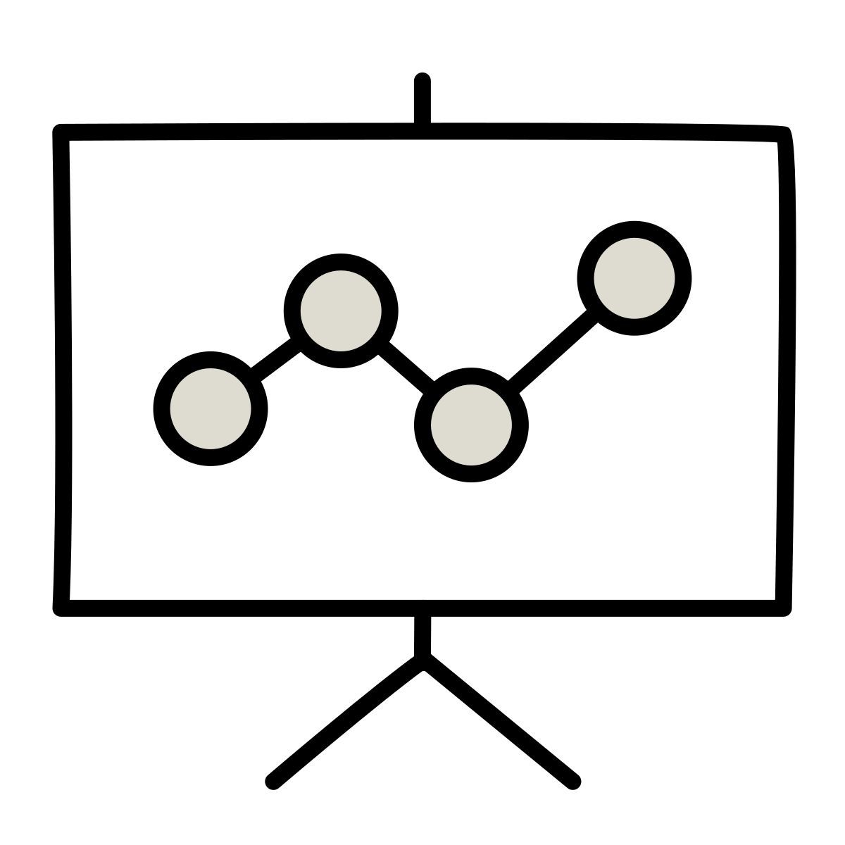 claude hand drawn style statistiche icon
