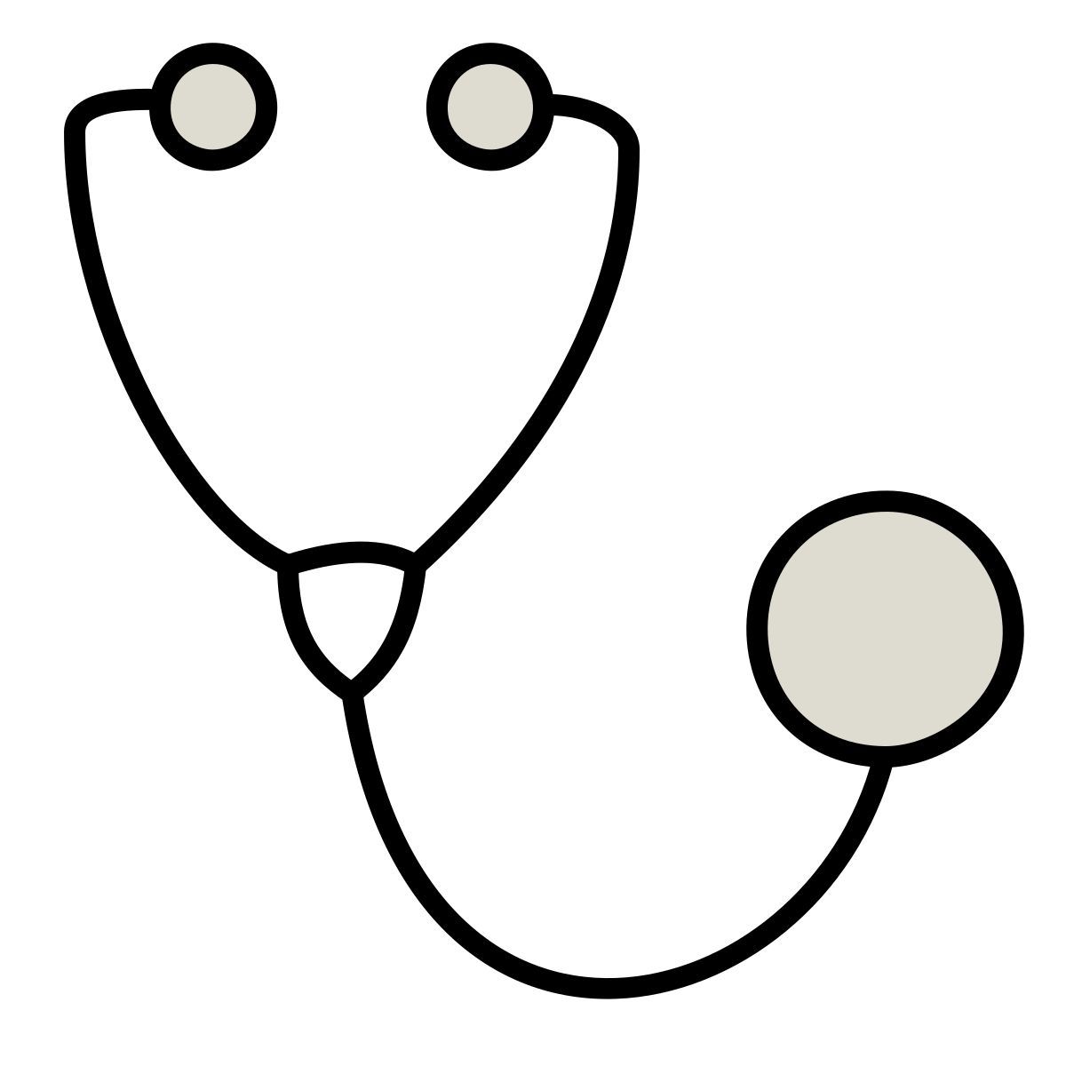 icon stethoscope claude hand drawn estilo