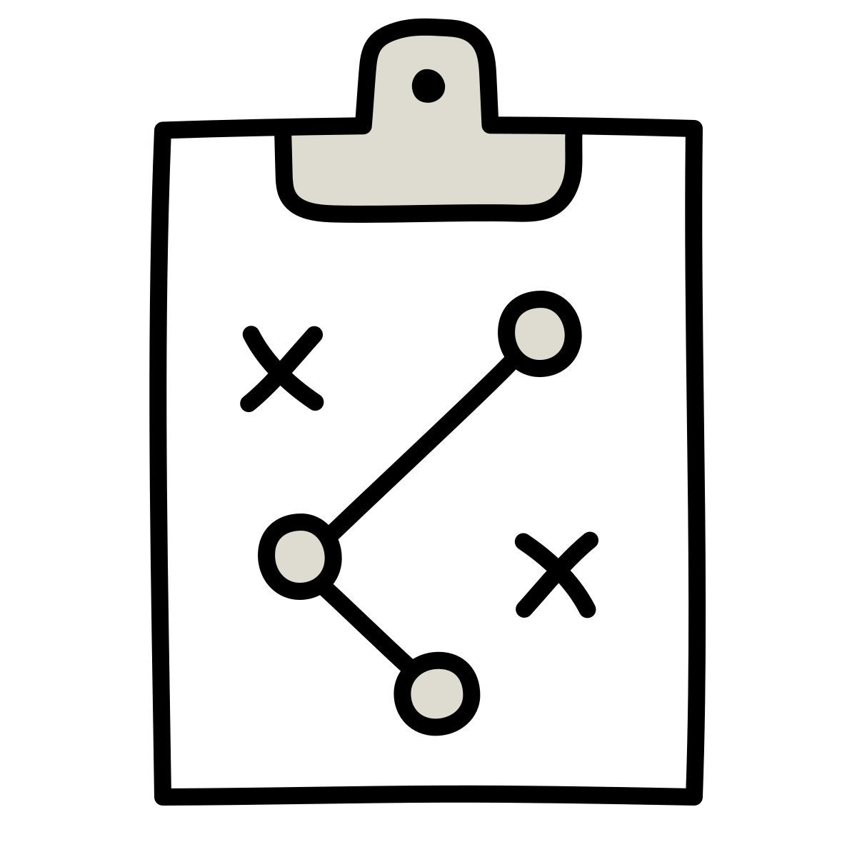 claude hand drawn style strategie brett icon