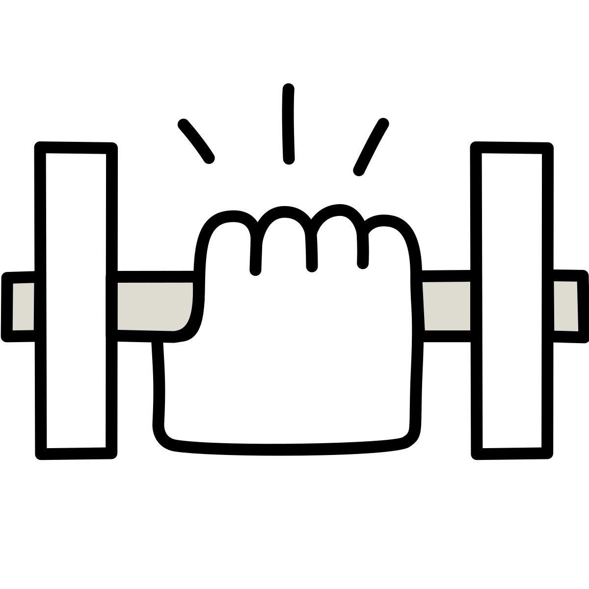 claude hand drawn style strength icon