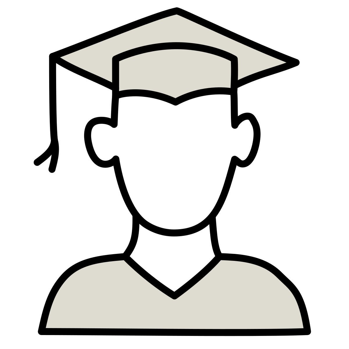 claude hand drawn style 学生男性 icon
